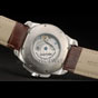 Cartier Calibre White Dial Diamonds Two Tone Case Brown Leather Bracelet CTR5929 - thumb-4