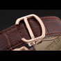 Cartier Calibre De Cartier Small Seconds White Dial Rose Gold Case Brown Leather Strap CTR5930 - thumb-3