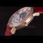 Cartier Moonphase Rose Gold Watch with Red Leather Band ct253 CTR5944 - thumb-3