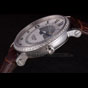 Cartier Moonphase Silver Watch with Brown Leather Band ct256 CTR5946 - thumb-3
