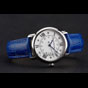 Cartier Ronde White Dial Diamond Hour Marks Stainless Steel Case Blue Leather Strap CTR5951 - thumb-2