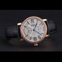 Cartier Ronde Second Time Zone White Dial Gold Case With Diamonds Black Leather Strap CTR5964 - thumb-2