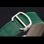 Cartier Ronde Louis Cartier White Dial Stainless Steel Diamond Bezel Green Leather Strap CTR5972 - thumb-3