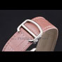Cartier Ronde Louis Cartier White Dial Stainless Steel Diamond Bezel Pink Leather Strap CTR5973 - thumb-3