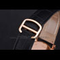 Cartier Rotonde White Dial Gold Case With Jewels Black Leather Strap CTR6034 - thumb-3