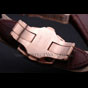 Swiss Cartier Santos Black Dial Diamonds Case Brown Leather Bracelet CTR6077 - thumb-3