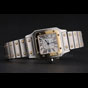 Swiss Cartier Santos De Cartier Galbeee Yellow Gold and Steel Case Steel Bracelet Small CTR6079 - thumb-2