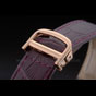 Cartier Tank Anglaise 30mm White Dial Gold Case Purple Leather Bracelet CTR6096 - thumb-3