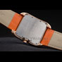Cartier Tank Anglaise 36mm White Dial Gold Case Orange Leather Bracelet CTR6105 - thumb-4