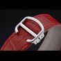 Cartier Tank MC Stainless Steel Diamond Case White Dial Red Leather Strap CTR6123 - thumb-3