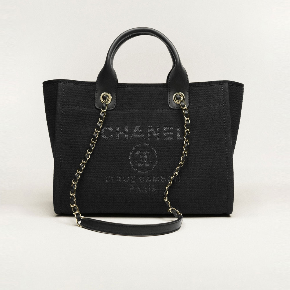 Chanel Shopping bag in black AS3257 B08435 94305 - Photo-2