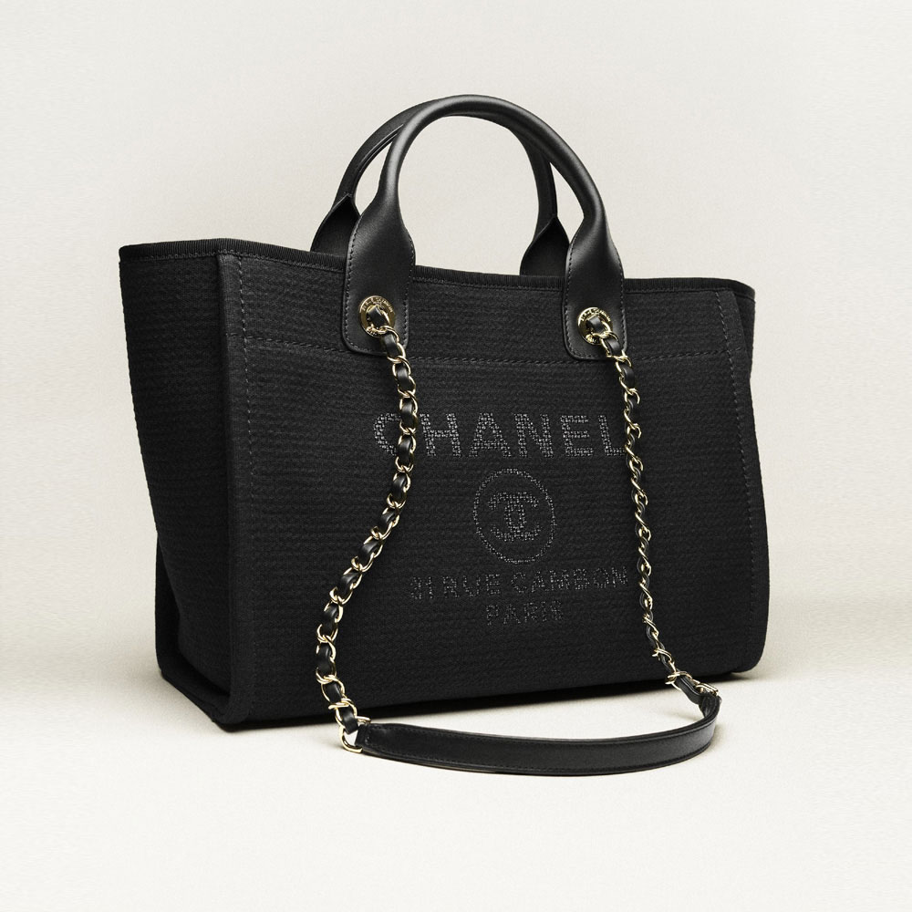 Chanel Shopping bag in black AS3257 B08435 94305 - Photo-3