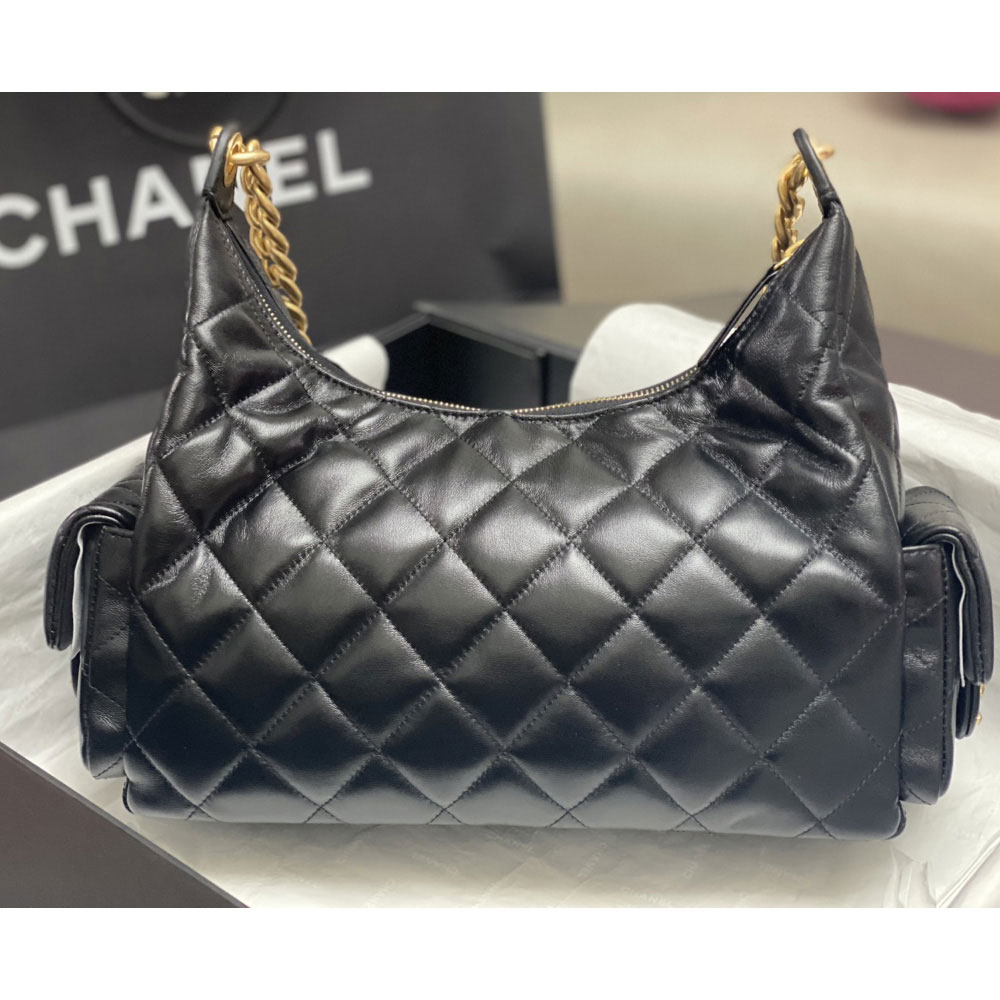 Chanel Maxi hobo bag in black AS5302 B18791 94305 - Photo-3