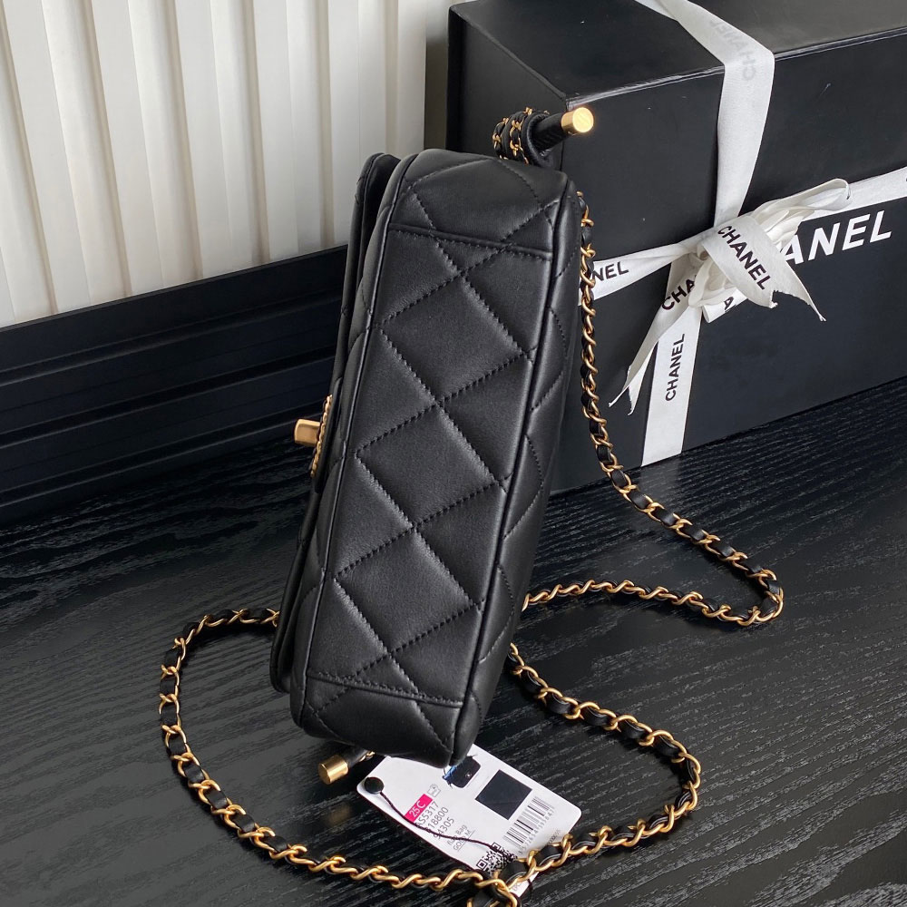 Chanel Flap bag with top handle in black AS5317 B18800 94305 - Photo-2