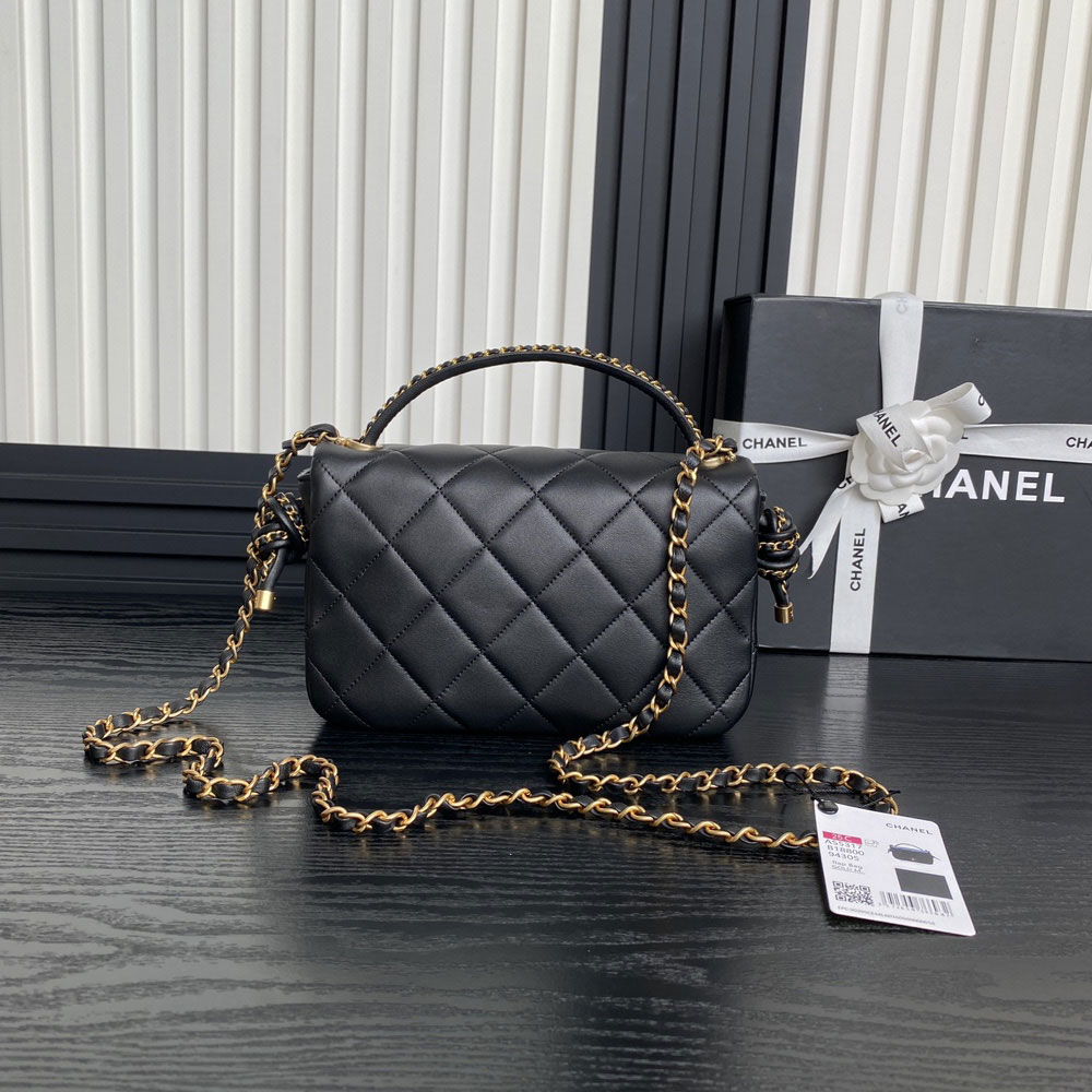 Chanel Flap bag with top handle in black AS5317 B18800 94305 - Photo-3