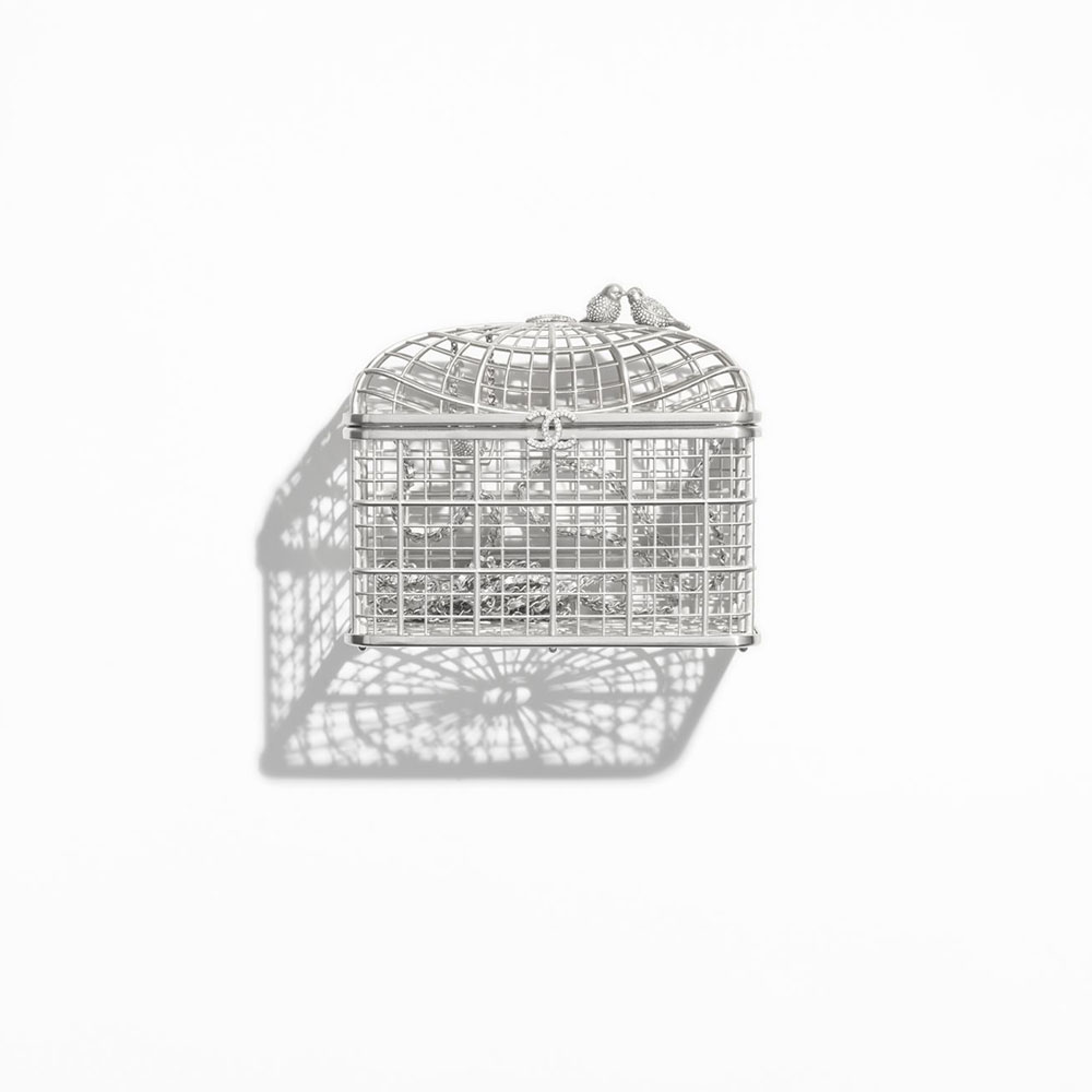 Chanel Birdcage minaudiere in silvery AS5495 B20419 U0712