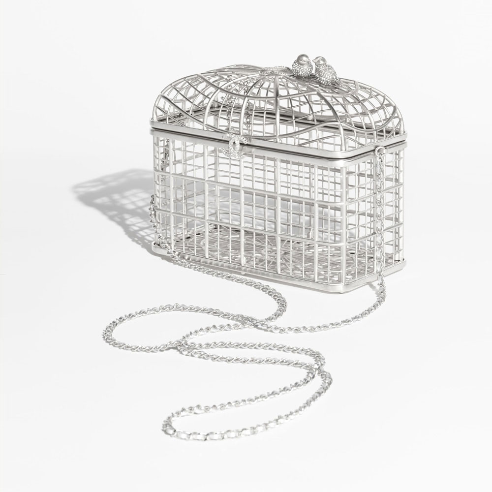 Chanel Birdcage minaudiere in silvery AS5495 B20419 U0712 - Photo-2