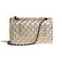 Chanel Metallic Lambskin Black Metal Gold Classic bag A01112 B05587 NC293 - thumb-2
