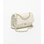 Chanel Classic 11.12 handbag in ecru gold A01112 B23056 U5021 - thumb-2