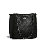 Chanel shearling lambskin ruthenium finish metal A57739 Y83868 94305