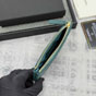 Chanel Classic mini pouch in Dark Turquoise Green Caviar A82365 Y01480 NA104 - thumb-4