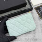 Chanel Classic mini pouch in Light Green Caviar A82365 Y01480 NM369 - thumb-2