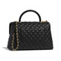 Chanel large flap bag top handle grained calfskin A92992 Y61556 94305 - thumb-2