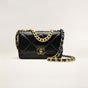Chanel 19 wallet on chain in black AP3267 B04852 94305 - thumb-2