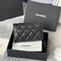 Chanel Classic Card Holder Black Grained Shiny Calfskin AP4096 B10583 94305 - thumb-2