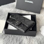 Chanel Classic Card Holder Black Grained Shiny Calfskin AP4096 B10583 94305 - thumb-3