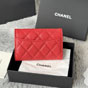 Chanel Classic Card Holder Red Grained Shiny Calfskin AP4096 B10583 NQ339 - thumb-2