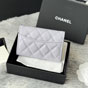Chanel Classic Card Holder lilac Grained Shiny Calfskin AP4096 B10583 NY559 - thumb-2