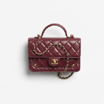 Chanel Wallet on chain in burgundy AP4674 B21437 U1192