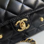 Chanel Clutch with chain in black AP4675 B21437 94305 - thumb-3