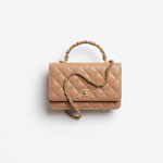 Chanel Wallet on chain in camel AP4785 B21415 NB356