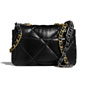 Ruthenium Finish Metal Black Chanel 19 Flap Bag AS1160 B04852 94305 - thumb-2