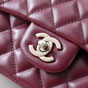 Chanel Mini Flap Bag with Top Handle in Burgundy AS2431 B05607 U1192 - thumb-5