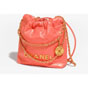 Shiny calfskin gold Coral CHANEL 22 Mini bag AS3980 B08037 NN275 - thumb-2