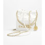 Chanel 22 mini handbag in white AS3980 B19059 10601 - thumb-2