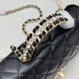 Chanel Matelasse Top Handle Chain Crossbody Shoulder Bag AS4140 in Black - thumb-4