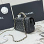 Chanel Top Handle Mini Bijou Flap bag AS4141 Matrasse Black lambskin - thumb-2