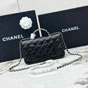 Chanel Top Handle Mini Bijou Flap bag AS4141 Matrasse Black lambskin - thumb-3
