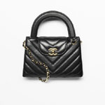 Chanel Mini shopping bag Shiny lambskin gold-tone metal AS4416 B23757 94305