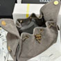 Chanel 25 Small Handbag in Suede Gold-Tone Metal Grey AS5293 B20303 NK288 - thumb-2