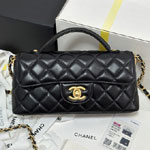 Chanel Mini flap bag with top handle in black AS5354 B19386 94305