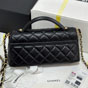 Chanel Mini flap bag with top handle in black AS5354 B19386 94305 - thumb-3