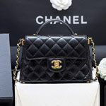 Chanel Small flap bag with top handle in black AS5355 B19386 94305