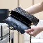 Chanel Small flap bag with top handle in black AS5355 B19386 94305 - thumb-3