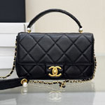 Chanel Mini flap bag with top handle in Black AS5399 B19655 94305