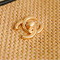 Chanel Maxi shopping bag Braided raffia calfskin gold metal AS5463 B22594 U5558 - thumb-4